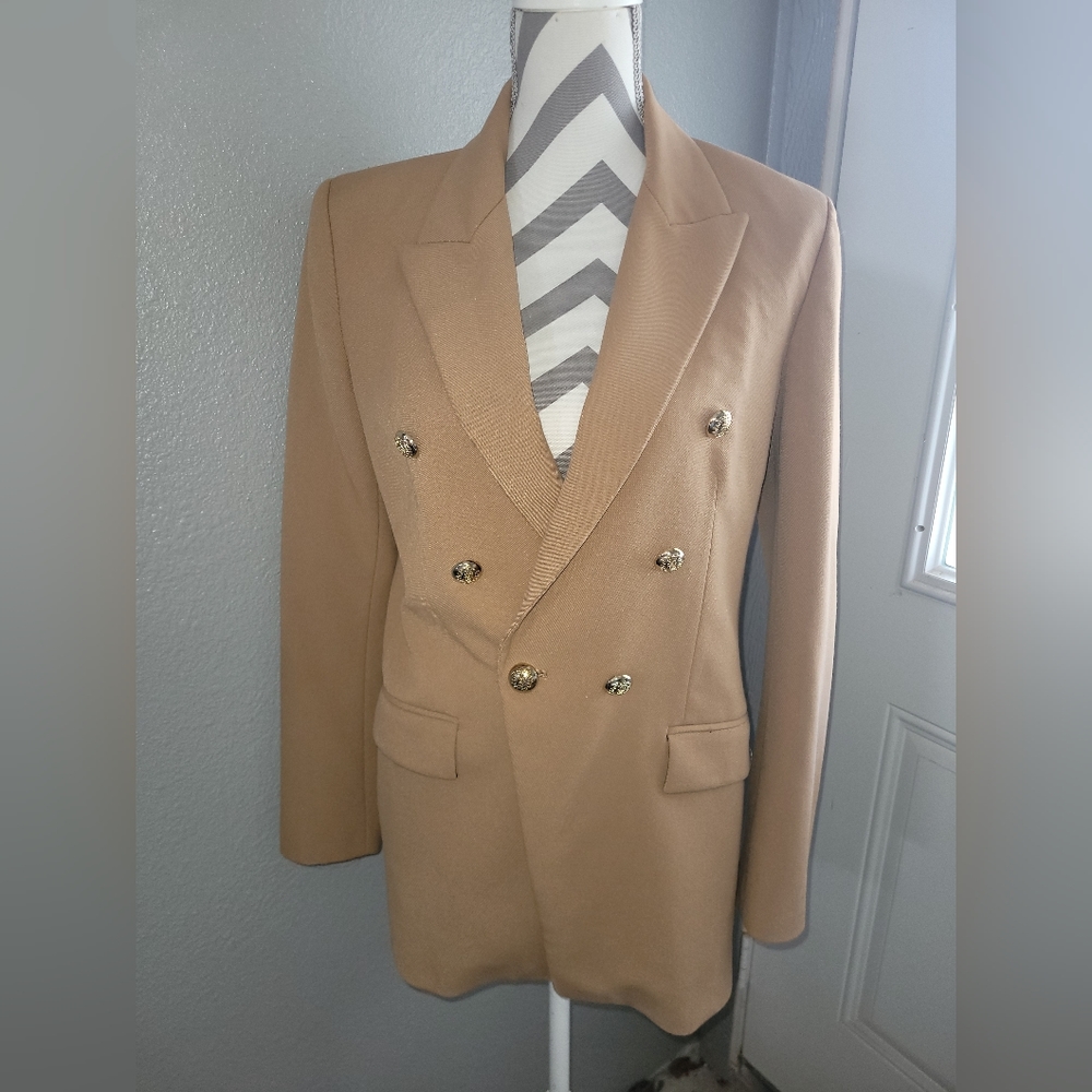 Zara Blazer Size Medium Camel Gold